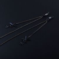 Металлическая нескользящая цепочка черного цвета, с подвеской в виде мельницы, для очков и масок GL983