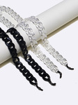 Set of two black and transparent acrylic glasses chain GM077