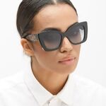 Plastic sunglasses in the shape of a cat's eye Elit 2407-EL