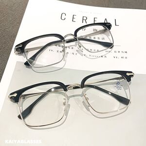 Metal semi-frame glasses with Blue ray cut protection KY0424