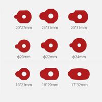 Липкий сегмент (липучки, слиперы, противоскользящие накладки для блокировки) для линз, красный, полиэтилен, 1000 шт