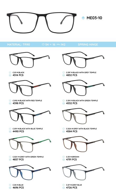 TR-90 plastic frames for glasses ME03-10