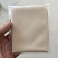 Microfiber/suede cloth for cleaning glasses lenses, individually packaged, size 17.5*14.5 cm