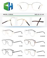 Metal frame for men with spring hinges CH8849-DA