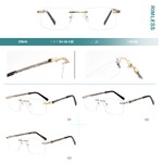 Оправа для очков металлическая безободковая Big City 25640