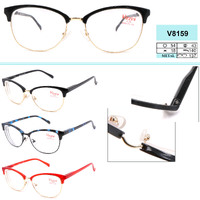 Очки в комбинированной оправе с антибликовыми линзами Vizzini V8159 AR绿色