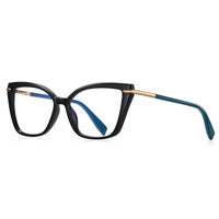 New fashion regular cat eye mirror plastic frames for glasses TR90+CA material (flex hinges) FOCUS FCS2112