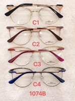 Metal frame for glasses with spring hinges 1074B