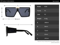 Sunglasses Elit one piece in retro style 6955