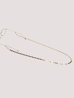 Metal non-slip gold chain with peach heart for glasses and masks GA081