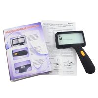 Magnifier with universal backlight, magnifying glass with handle 84026A-XX, size: 94*45 mm, magnification: 2X