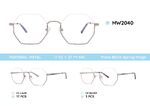 Metal women's frames for glasses, with spring hinges, nylor MW2040