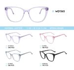 Plastic acetate eyeglasses frame for women with spring hinges WD1565
