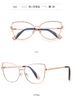 Оправа металлическая с линзами блю-блокерами 3024