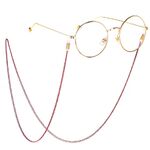 Red-colored metal non-slip chain, for glasses and masks GL173