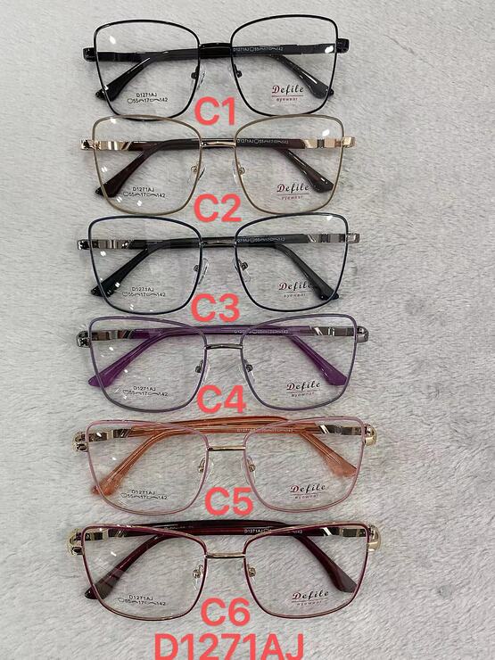 Metal frames for glasses with flex hinges Defile D1271AJ