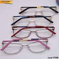 Women's metal elegant eyeglasses with flex hinges Vizzini V7008