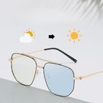 Очки металлические фотохромные с защитой от синего света 9655-GT