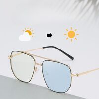 Очки металлические фотохромные с защитой от синего света 9655-GT