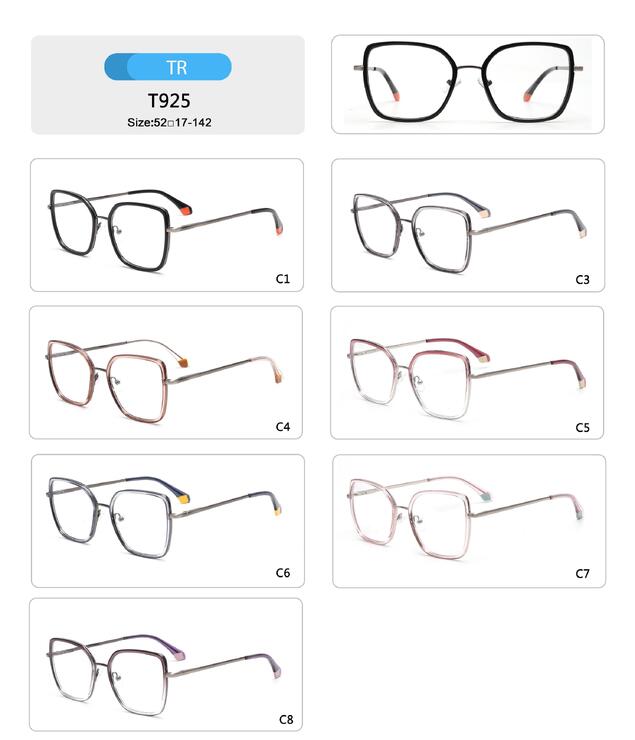 Plastic TR90 frame for women with spring hinges T925-DA