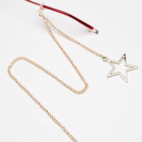 Metal non-slip chain, with star pendant, for glasses and masks GL1890