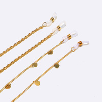 Set of two gold glasses chain GM053