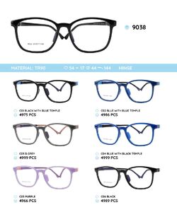 TR90 plastic eyeglasses frame for kids 9038