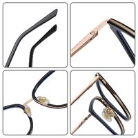 Combined frame (metal + TR90) or glasses with blue light protection, with spring hinges FA87101
