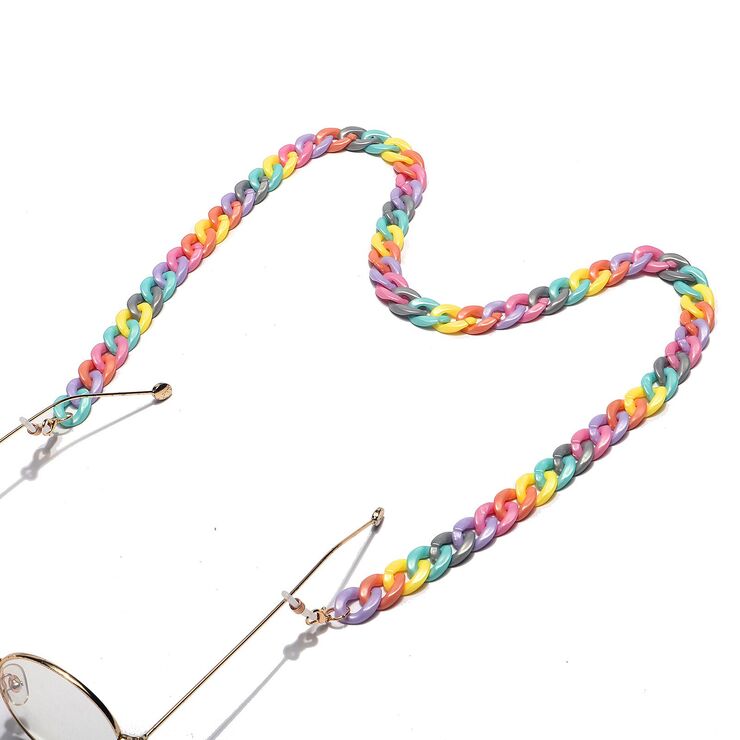 Acrylic mixed color glasses chain GB125