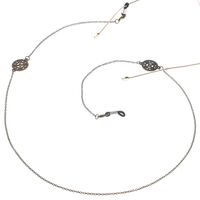 Bronze-colored metal non-slip chain, with a hollow circle, for glasses and masks GL127