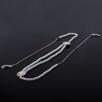 Gold-colored metal non-slip chain, with pearl, for glasses and masks GL146