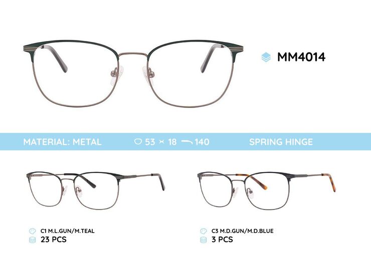 Metal men's frames for glasses MM4014