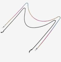 Металлическая нескользящая цепочка, комплект из 2-х предметов черная и цветная, для очков и масок GM018