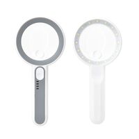 Magnifier with universal backlight, magnifying glass with handle 6516C-XX, diameter 65 mm, magnification: 6Х, 12Х