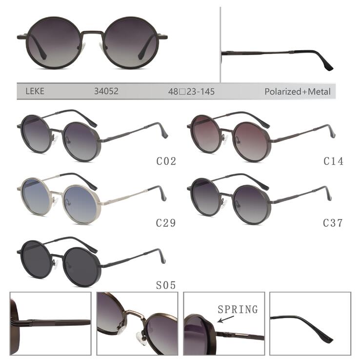 Polarized metal sunglasses for women Leke LK34052