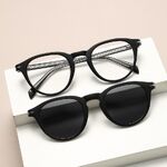 TR90 plastic frame with spring hinges + 5 polarized sun protection magnet clip-on set El Dorado EL1203