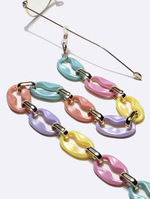 Набор из двух цепочек для очков из нержавеющей стали с разноцветными кристаллами GB143