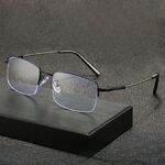 Nylor titanium metal reading glasses with Blue Ray Cut protection for men KY88110, diopters: from 0.00 to +4.00