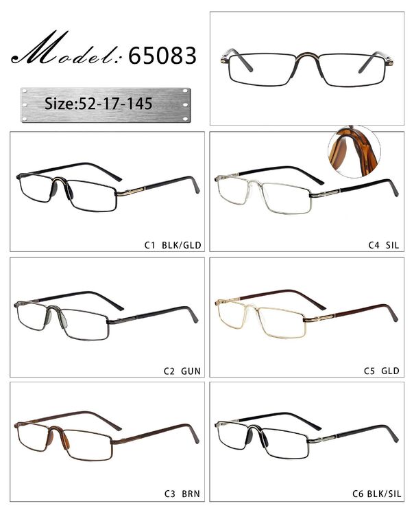 Оправа металлическая с мягким носоупором и флексом 65083-DA