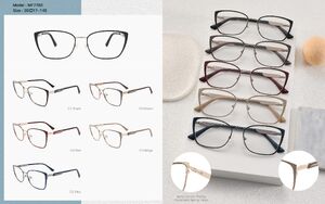 Оправа женская пластиковая из ацетата, комбинированная с металлом, с флексом Big City MF7783