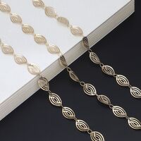 Gold-colored metal non-slip chain, for glasses and masks GL514