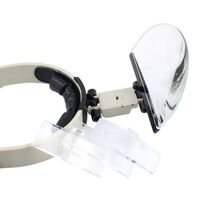 Binocular magnifier with backlight, magnifying glass with head mount 81003-XX, magnification: 2X, 3,8X, 4,5X, 5,5X
