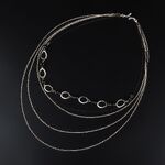 Metal non-slip gold black multi-layer chain, with crystal, for glasses and masks GL963