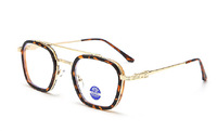 Blue-blocker metal glasses with Blue Ray Cut lenses with protection against blue light 9300