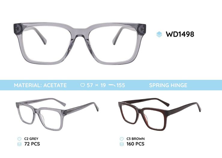 Plastic acetate eyeglasses frame for men WD1498