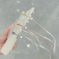 Rimless metal frame with Blue Ray Cut protection lenses MAMO GN0803