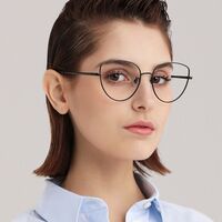 Metal glasses with blue light protection for women 35049-PN