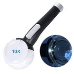 Magnifier with universal backlight, magnifying glass with handle 8015-XX, diameter 65 mm, magnification: 10Х