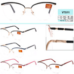 Women's metal eyeglasses with flex hinges Vizzini V7011, Diopters: +0.75 to +4.00 (step 0.25); -1.00 to -8.00 (step 0.5), white lenses