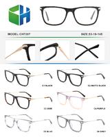Plastic acetate frame for women with spring hinges CH7207-DA